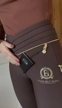 Load image into Gallery viewer, Bloomfields brown full seat riding leggings
