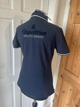 Load image into Gallery viewer, Cavallo half price polo shirt - navy.
