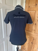 Load image into Gallery viewer, Cavallo half price polo shirt - navy.
