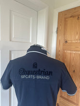 Load image into Gallery viewer, Cavallo half price polo shirt - navy.
