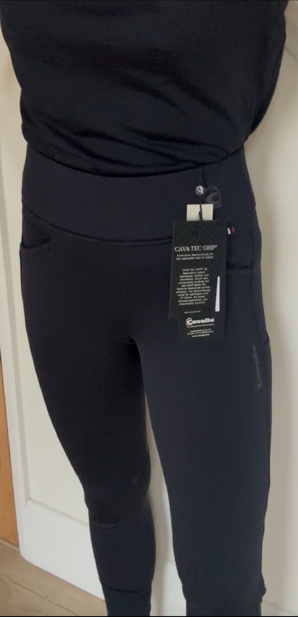 cavallo Lou grip winter riding leggings - Navy