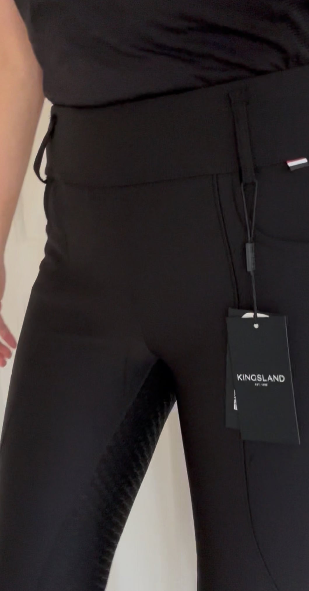 Kingsland A Shape full seat pull on Breeches in Black - offer price.